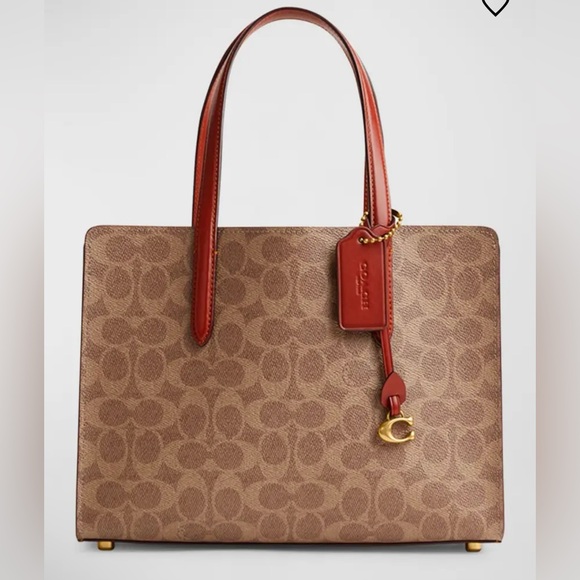 Coach NWT Carter 28 Signature Coated Canvas Tote Bag - Picture 1 of 8
